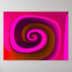 Red 9 Abstracte art Poster