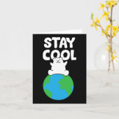 Red aarde ijsbeer blijf koel Glol opwarming pool Kaart (Gele Bloem)