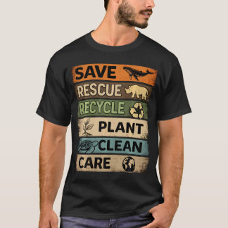 Red aarde Reddings Recycling Plant Zorg Aarde Dag T-shirt