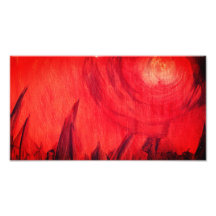 Red Absract Art Canvas afdrukken