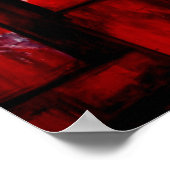 Red Abstract Art Origineel Creatief Modern Poster (Hoek)