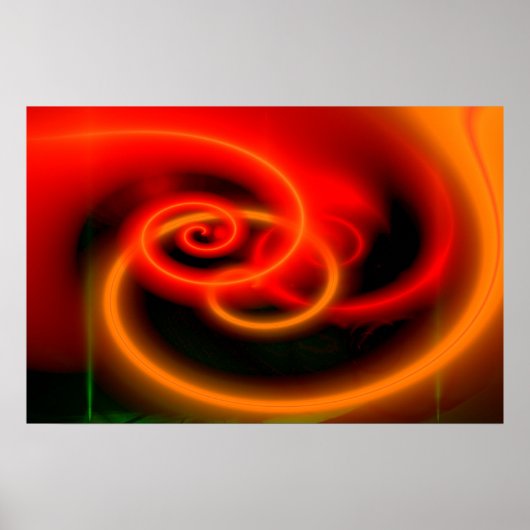 Red Abstract Digital Art Print - Art Posters (Voorkant)