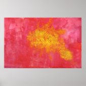 Red Abstract Gellow Fish Splotch Poster (Voorkant)