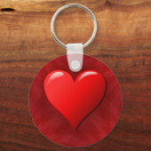 Red Abstract Heart Sleutelhanger (Voorkant)