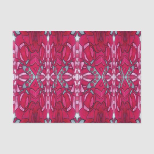 Red abstract  tissuepapier (Voorkant)