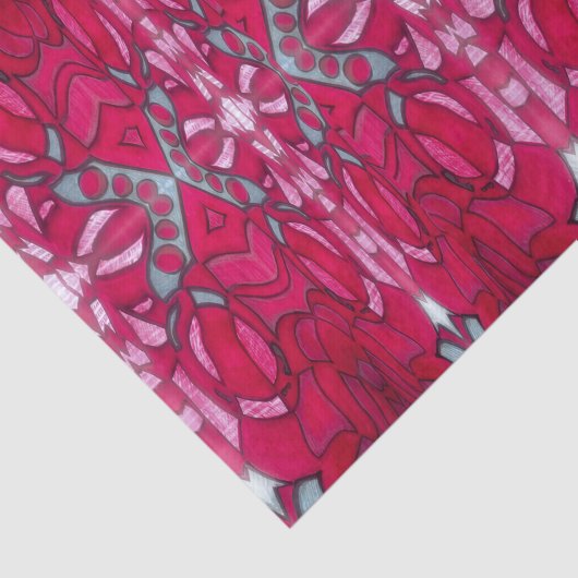 Red abstract  tissuepapier (Detail)