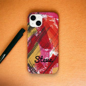 Red Abstract Vet Grafisch Gepersonaliseerd Hoesje- Case-Mate iPhone Case