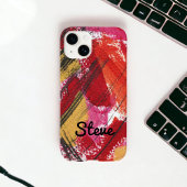 Red Abstract Vet Grafisch Gepersonaliseerd Hoesje- Case-Mate iPhone Case