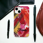 Red Abstract Vet Grafisch Gepersonaliseerd Hoesje- Case-Mate iPhone Case