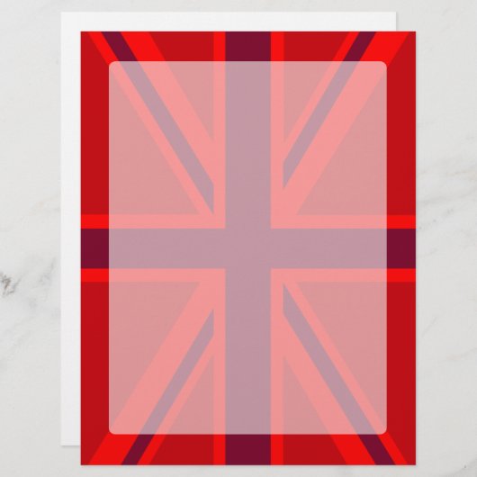 Red Accent Union Jack Design (Voorkant / Achterkant)