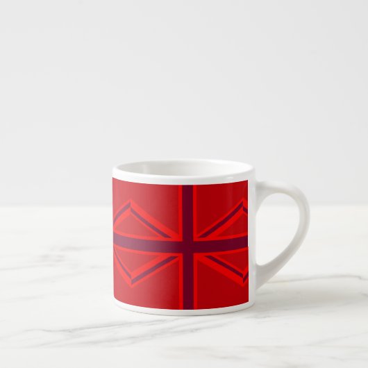 Red Accent Union Jack Design Espresso Kop (Rechts)