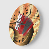 Red Accordion Abstract Design Grote Klok (Hoek)