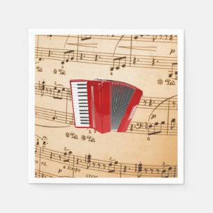 Red Accordion, populair design, Servet