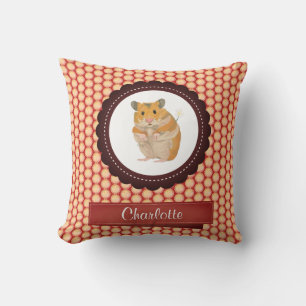 Red Add Jouw naam Hamster Kussen