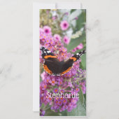 Red Admiral Butterfly Design Bladwijzer (Achterkant)