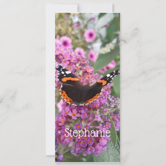 Red Admiral Butterfly Design Bladwijzer (Achterkant)