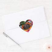 Red Admiral Butterfly Fractal Hart Sticker (Envelop)