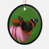 Red Admiral Butterfly Keramisch Ornament (Links)