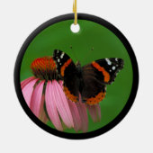 Red Admiral Butterfly Keramisch Ornament (Achterkant)