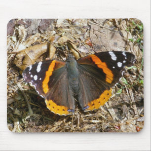Red Admiral Butterfly Mousepad Muismat