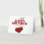 Red Adult carte d'anniversaire Age est comme de vi (Devant)