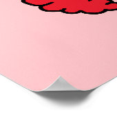 Red Afro Unicorn Poster (Hoek)