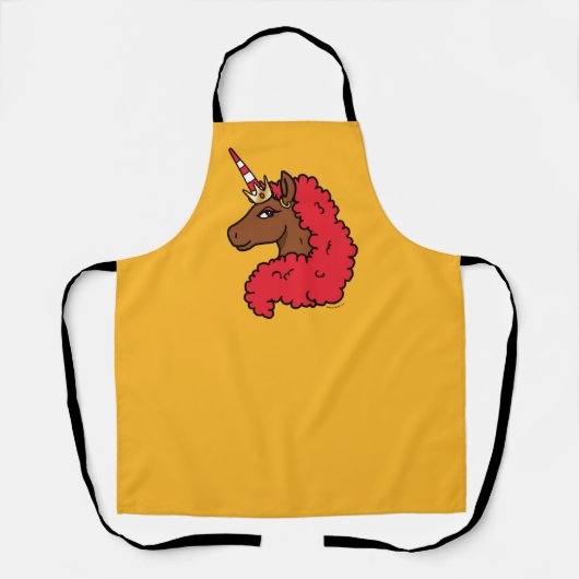 Red Afro Unicorn Schort (Voorkant)
