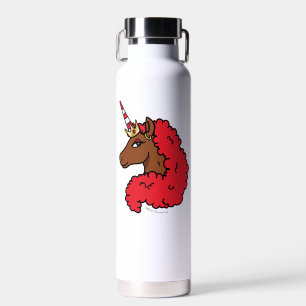 Red Afro Unicorn Waterfles