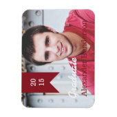 Red Afstuderen Foto Aankondiging Magnet Magneet (Verticaal)