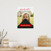 Red Afstuderen Script Modern Photo Poster (Keuken)
