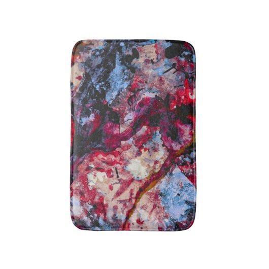 Red Agate Crystal Geode Abstract Badmat (Voorkant Verticaal)