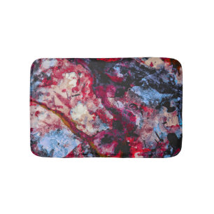Red Agate Crystal Geode Abstract Badmat