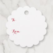 Red Airplane Merry kerstcadeautjes Labels (Achterkant)