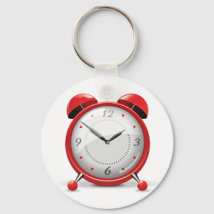 Red Alarm Clock Sleutelhanger