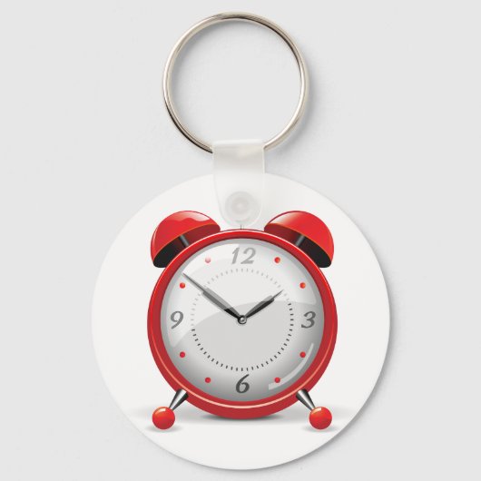 Red Alarm Clock Sleutelhanger (Voorkant)