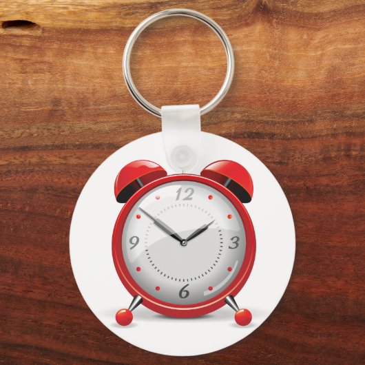 Red Alarm Clock Sleutelhanger (Voorkant)