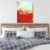 Red Alaskan Abstract Canvas Afdruk (Insitu (Slaapkamer))