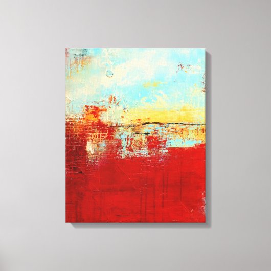 Red Alaskan Abstract Canvas Afdruk (Voorkant)