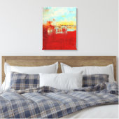 Red Alaskan Abstract Canvas Afdruk (Insitu (Slaapkamer))