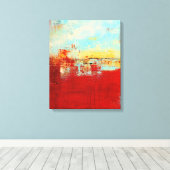 Red Alaskan Abstract Canvas Afdruk (Insitu (Houten vloer))