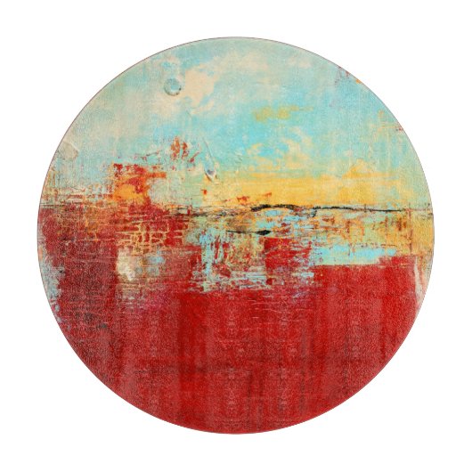 Red Alaskan Abstract Snijplank (Voorkant)