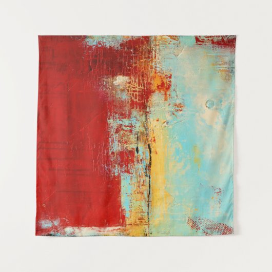 Red Alaskan Abstract Wandkleed (Voorkant (horizontaal))