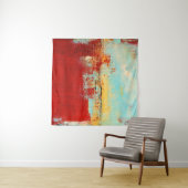 Red Alaskan Abstract Wandkleed (In Situ (horizontaal))