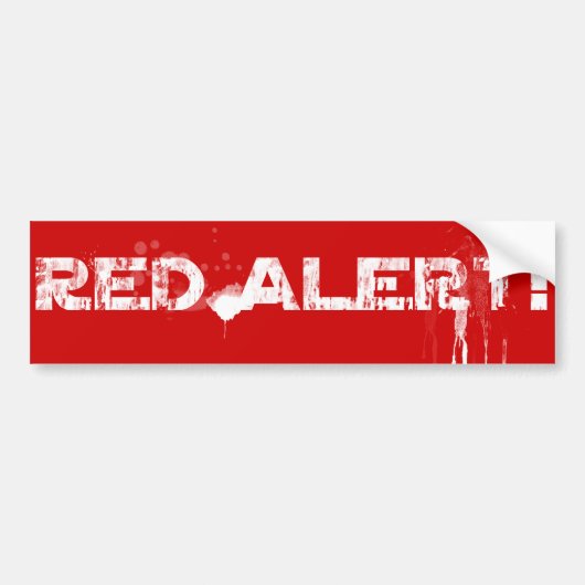 Red Alert. Classic Bumpersticker (Voorkant)