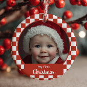 Red Alice in ONEDERLAND First Christmas Photo Keramisch Ornament