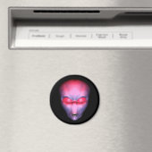 Red Alien Face Magneet (Insitu (Vaatwasser))