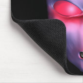 Red Alien Face Muismat (Hoek)