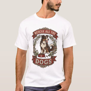 Red alle honden Honden Bloemenkrans Lint_1 T-shirt