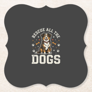 Red alle honden vintage hond kartonnen onderzetters