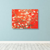 Red Almond Blossom Vincent Van Gogh Canvas Afdruk (Insitu (Houten vloer))